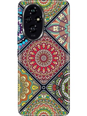 Nurdic Huawei Honor 200-PRO Kılıf Vintage Silikon Baskılı Kapak Mvp Mandala