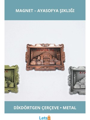 Letsii Istanbul Yöresel Ayasofya Magnet 3D Mıknatıslı Dekoratif