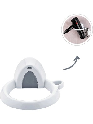 Venüs Shopping PLASTİK SAÇ KURUTUCU - FÖN MAKİNE ASKISI YAPIŞKANLI - DUVARA MONTE (4887)