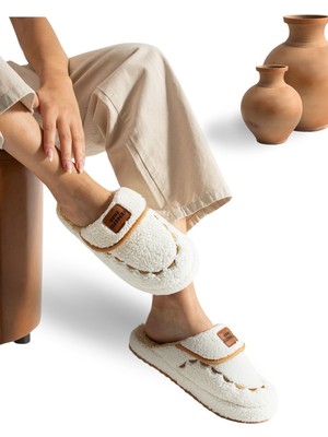 Sermoda Kadın Ev Terliği Hafif Tabanlı Sıcak Tutan Kışlık Kadın Ev Terliği Çeyiz Terliği Siyah