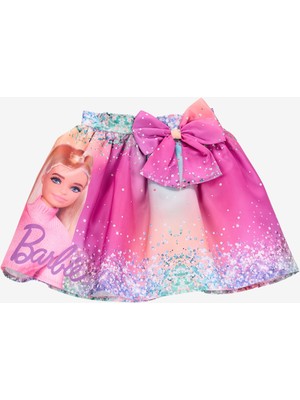 Barbie Normal Bel Normal Çok Renkli Baskılı Kısa Kız Çocuk Etek BRB5WG-ETK6101