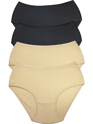 Venüs Shopping 4 Adet Kadın Yüksek Bel Ribana Bato Külot S014