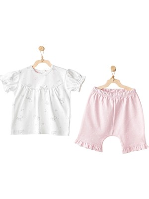 Venüs Shopping Cuddly Bunny Bear 2'li Bebe Takım Pink