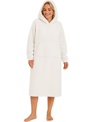 Mulberry Wellsoft Kapşonlu Giyilebilir Tv Battaniyesi Unisex Over Size - Antrasit