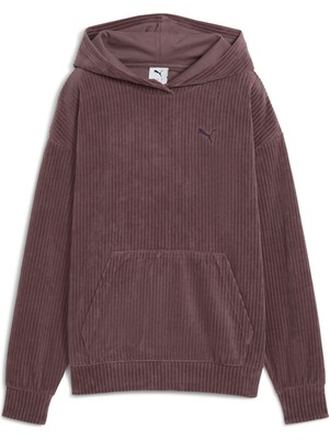 Puma Ess Elevated Comfort Velo Kahverengi Kadın Sweatshirt