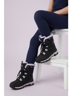 Diggo Kız Çocuk Kışlık Sıcak Tutan Kar Botu - Su Geçirmez Outdoor Kar Botu