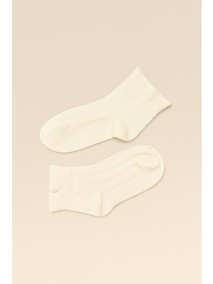 Katia & Bony Çocuk Bileği Fırfırlı Step Çorap Ekru