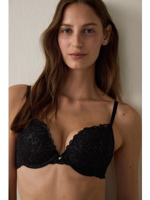 Penti Siyah Lol Up Lace Sütyen