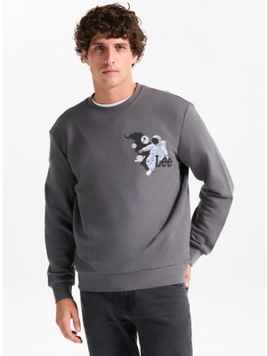 Lee Bisiklet Yaka Antrasit Erkek Sweatshırt L2520359003 Antrasit Sweatshirt