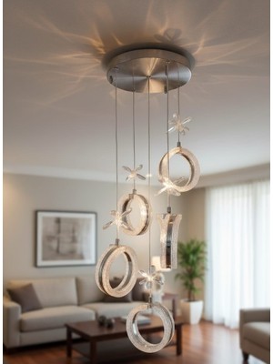 Marsel Lighting Alya 5li Krom Avize