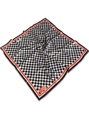 Az Hatalı Polyester La Boutique Dama Desenli Eşarp 32554