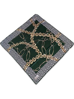 Az Hatalı Polyester La Boutique Yeşil Karma Desen Eşarp 1865 - 06  34706