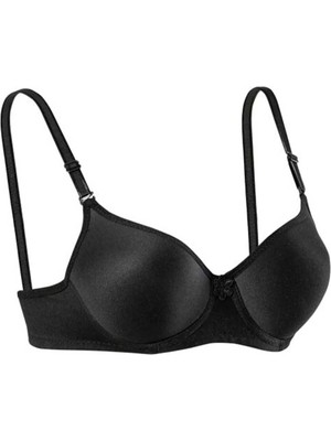 Venüs Shopping Silikonlu Desteksiz Telli Düz Boş Sütyen Siyah