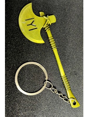 Gampus Metal Anahtarlık Balta Şekilli Dekor Gold Anahtarlık