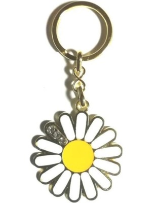 Gampus Papatya Metal Anahtarlık Dekoratif Metal Papatya Anahtarlık Şirin 1 Adet