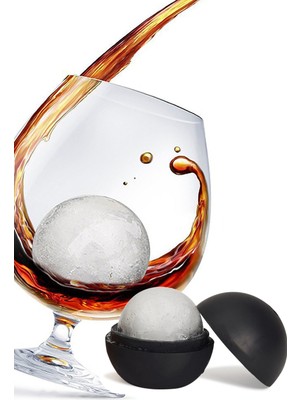 Gampus Silikon Küre Buz Kalıbı Pratik Uzun Süre Erimeyen Buz Topu Içecek Soğutucu