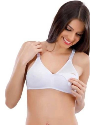 Venüs Shopping Penye Pamuklu Emzirme Sütyeni Beyaz