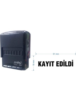 Sırdaş 912 Kaşe Siyah Makine Siyah Keçe 'Kayıt Edildi' Yazısı İle