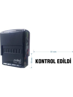 Sırdaş 912 Kaşe Siyah Makine Siyah Keçe 'Kontrol Edildi' Yazısı İle