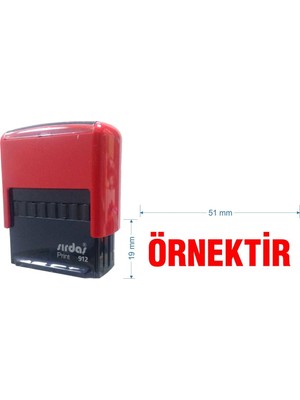 Sırdaş 912 Kaşe Kırmızı makine Kırmızı Keçe  "ÖRNEKTİR" yazısı ile beraber