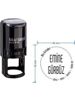 Mobistamps R40 Kişiye Özel Kütüphane Kaşesi