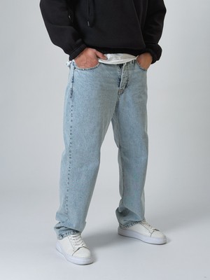 Cocopelli Buz Mavisi Erkek Baggy Kot Pantolon COC2528