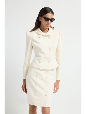 Adl Kruvaze Ceket Vanilya 11945653000