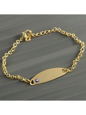 Fantastik Store Oval Isim Yazılabilir Boş Plaka Bileklik