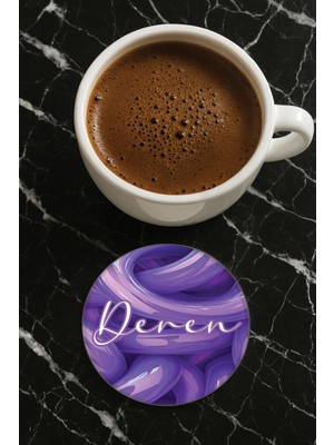 Nurdic Kişiye Özel Isim Yazılı Pleksi Mumluk / Bardak Altlığı Temalı 10X10CM Tasarım İSIM18