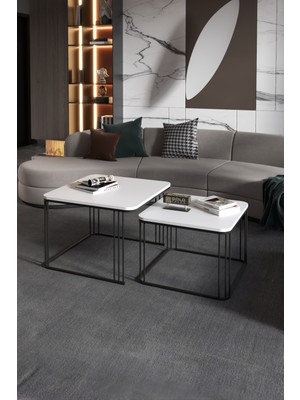 Orta Sehpa Ikili Alize Beyaz