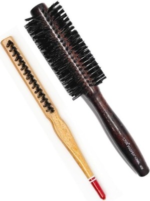 Paroner 408 ve 690 Profesyonel Yanmaz Set Topuz Saç Fırçası-2'li