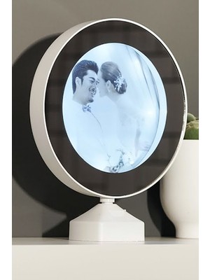 Gampus Sihirli Makyaj Aynası Ayaklı Ayna Fotoğraf Çerçevesi Ayna Birarada 24,5cm Yaratıcı Hediyelik