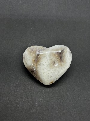 Gemsartdeco Beyaz Kalsid Kalp Palmstone Doğaltaş