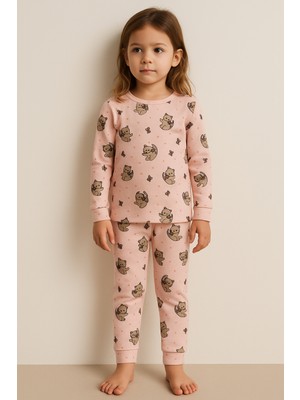 Katia & Bony Çocuk Kedi Desenli Pijama Takımı