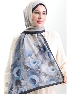 Karaca Doğal Elyaf Şal 82009-11 Lacivert