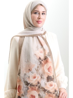 Karaca Doğal Elyaf Şal 82009-01 Kahverengi Sütlü Kahve