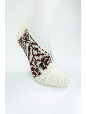 Venüs Shopping El Örgüsü Kışlık Şık Kadın Yün Patik D3