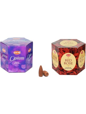 Venüs Shopping 10 Adet Geri Akış Backflow Şelale Tütsü Konisi Tütsü Back Opium Gül