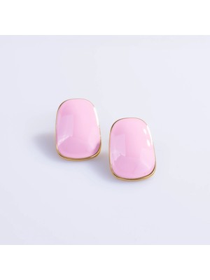 Shine of Magic Jewelry Pink Aura Earring | Çelik Küpe