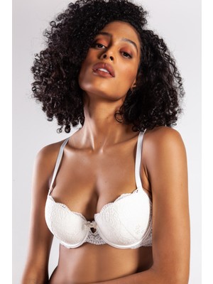Venüs Shopping G.colors Balconette Foam Push Up Bra, Ekru Konforlu ve Şık Sütyen