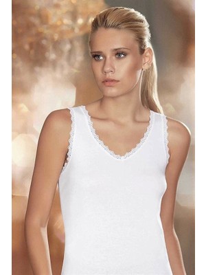 Venüs Shopping Geniş Askılı Dantelli Ribana Atlet B610