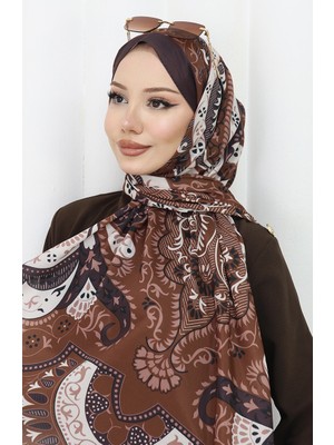 Desenli Soft Şal 70314-09 Acı Kahve