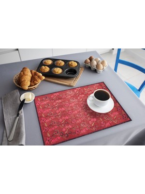 TURKISHRUG KINGDOM Çok Renkli Yıkanabilir Sofra Altlığı 30X40