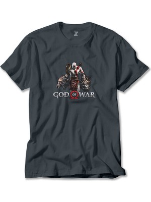 God Of War Kratos Lion Füme Tişört Liyada