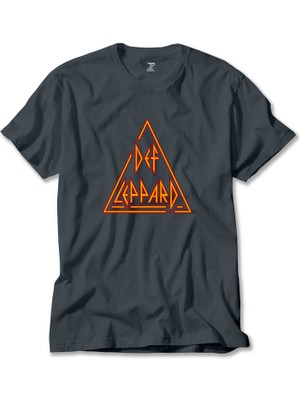 Def Leppard Logo 2 Füme Tişört Liyada