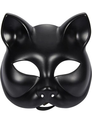 Venüs Shopping Siyah Renk Lüks Kedi Maskesi 12X13 cm (4887)