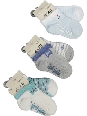 Katamino Rocky 2 ' Li Abs Erkek Bebek Patik Çorap K20404 Asorti