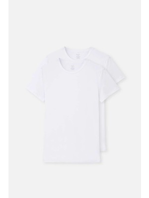 Dagi Erkek Pamuklu O Yaka 2'li Paket Tshirt D5120
