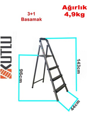 Kutlu Dayanıklı Metal Basamaklı Merdiven
