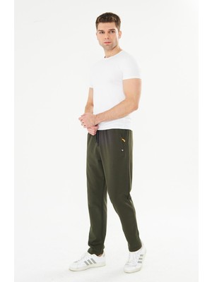 Trendhill Erkek Pamuklu Fermuarlı Cepli Eşofman Altı Haki 7814-H